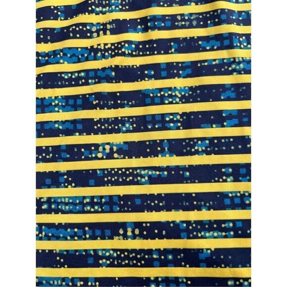 Slazenger Golf Polo Shirt youth large 3 Button Short Sleeve Blue and Yellow - Picture 2 of 5